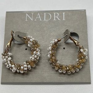 NWT Nadri Beaded Hoops